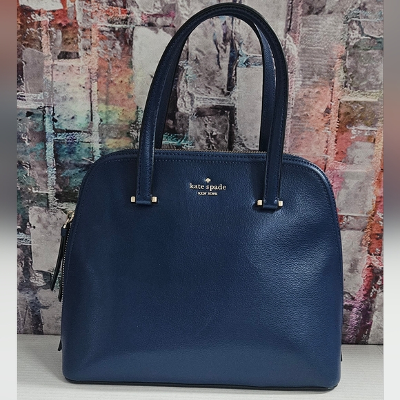 kate spade Handbags - Kate Spade Navy Blue Satchel